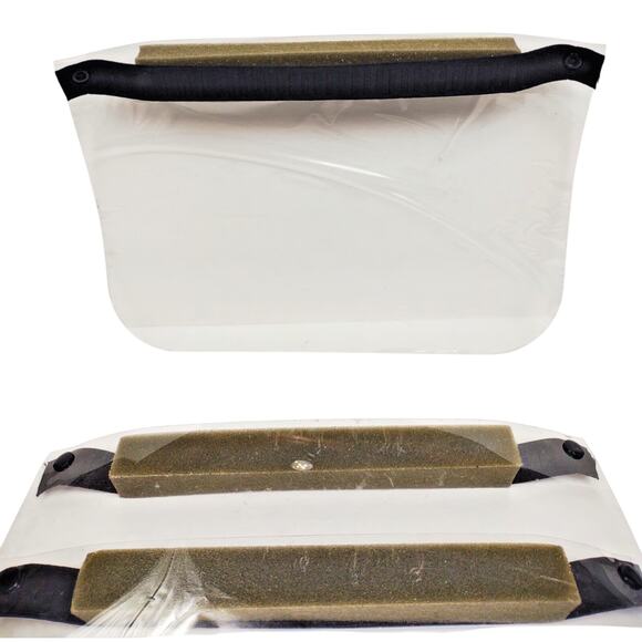 CLEAR FACE SHIELD Medical Facemask Eye Protector PPE Foam Band 3 Pk USA Shipper - Picture 3 of 7